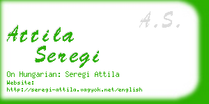 attila seregi business card